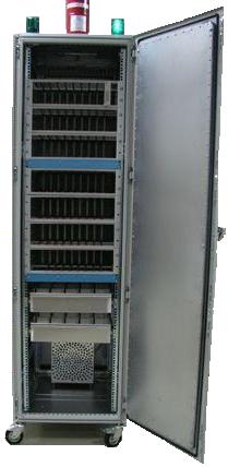 Burn IN Rack open cabinet view
